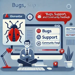 elementor support and bug